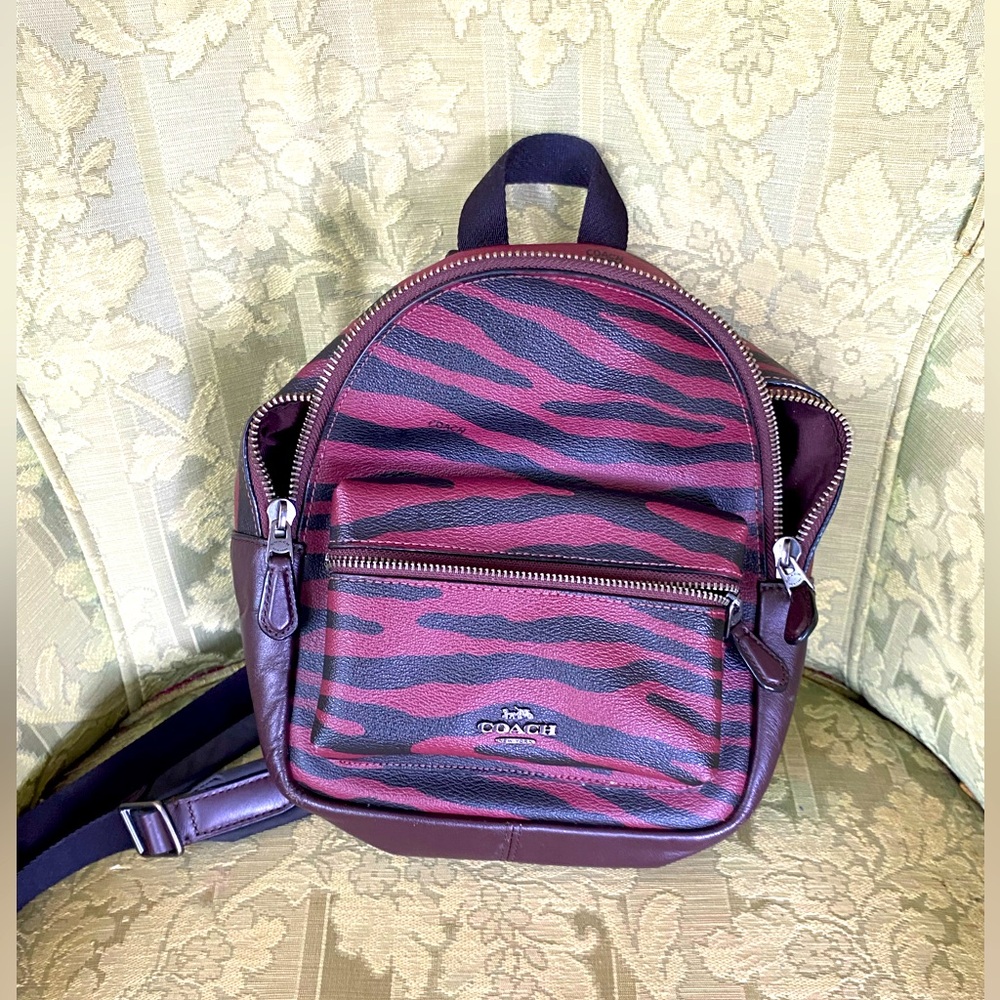 Coach Charlie Mini Backpack 🐅 Animal Print